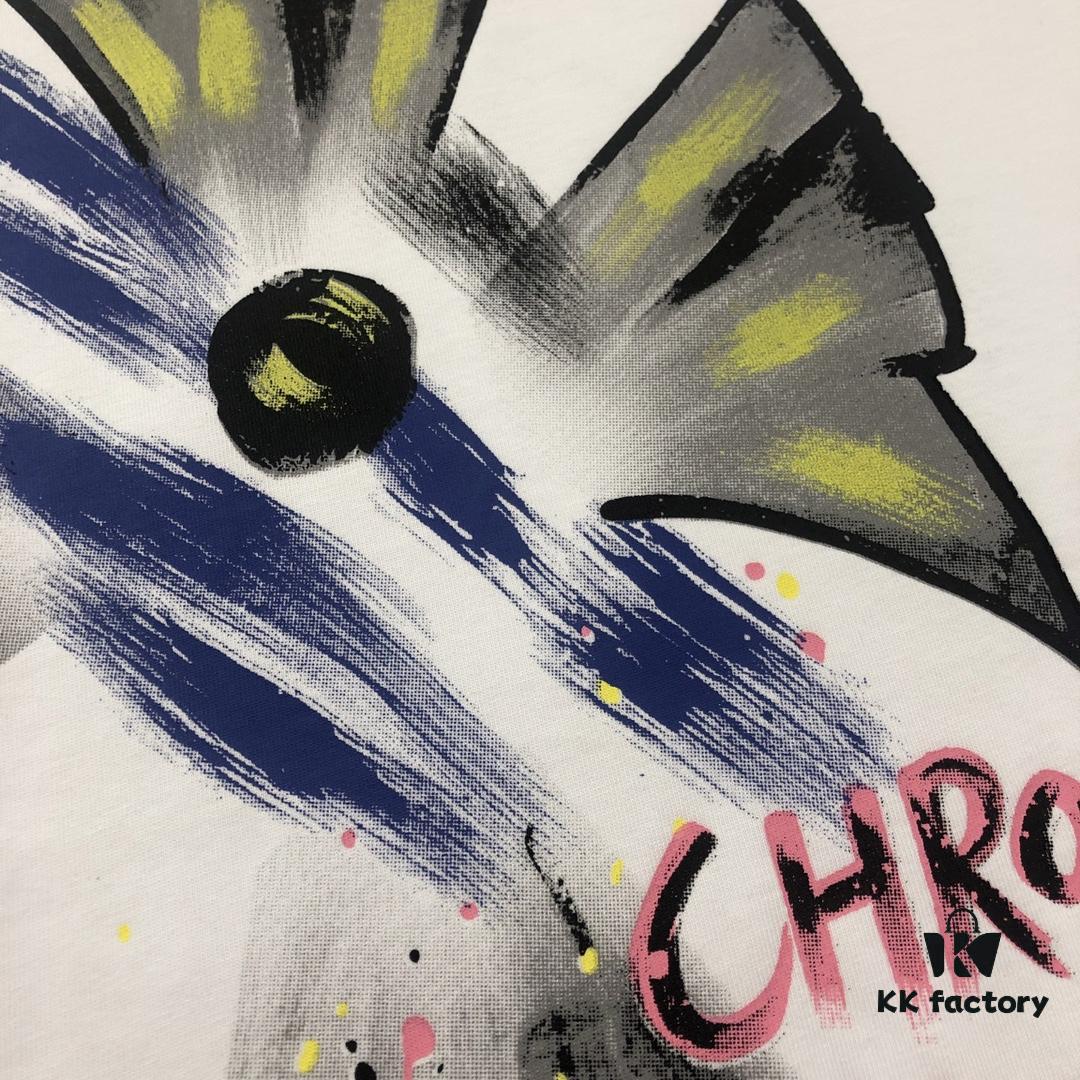 Chrome Hearts 2025 New Arrival Heavy Washed Embroidered Graffiti Print Short Sleeve T-Shirt △ Original Fabric △ High Version △ High Quality Influencer and Celebrity Style