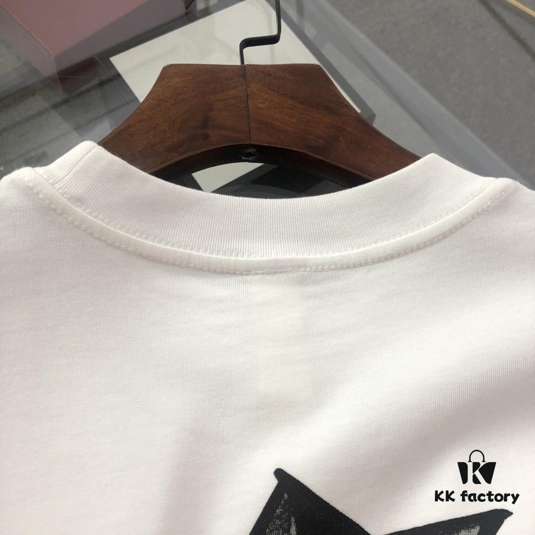 Chrome Hearts 2025 New Arrival Heavy Washed Embroidered Graffiti Print Short Sleeve T-Shirt △ Original Fabric △ High Version △ High Quality Influencer and Celebrity Style