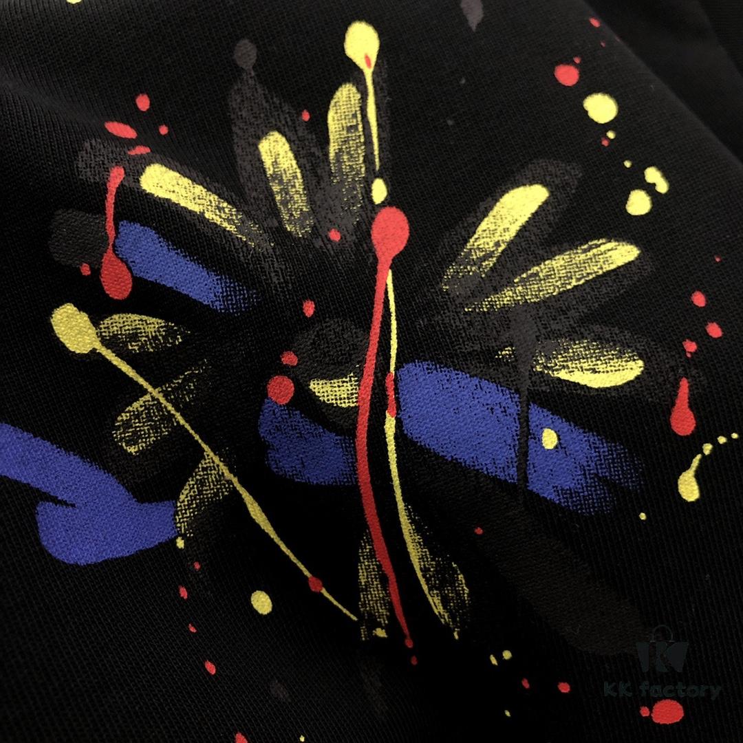 Chrome Hearts 2025 New Heavy Washed Embroidered Graffiti Print Short Sleeve T-Shirt △ Original Fabric △ High Version △ Premium Quality Influencer & Celebrity Style