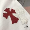 Chrome Hearts 2025 New Heavy Washed Leather Patch Embroidered Short Sleeve T-Shirt △ Original Fabric △ High Version △ Premium Quality Influencer and Celebrity Style △ 320g Heavy Garment Wash Embroidery with Horse Hoof Cross Graffiti Print △ Fully Labeled Unisex Tee Must-Have Versatile Design △ Colors: Black, White, Khaki
