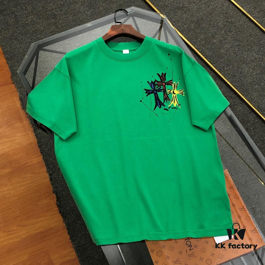 Chrome Hearts 2025 New Graffiti Print Short Sleeve T-Shirt △ Original Fabric △ High Version △ Premium Quality Influencer & Celebrity Style △ 320g Garment Washed Horseshoe Cross Graffiti Process △ Horseshoe Cross Print △ Extremely Versatile and Stylish △ Full Triple Labeling △ Unisex Essential Must-Have Tee