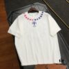 Chrome Hearts 2025 New Embroidered Graffiti Print Short Sleeve T-Shirt △ Original Fabric △ High Version △ Premium Quality Influencer & Celebrity Style △ 320g Garment Washed △ Horse Hoof Cross Embroidery and Graffiti Printing △ Fully Matchable and Stylish △ Complete Triple Label △ Unisex Design △ Must-Have for Everyone