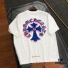 Chrome Hearts 2025 New Embroidered Graffiti Print Short Sleeve T-Shirt △ Original Fabric △ High Version △ Premium Quality Influencer & Celebrity Style △ 320g Garment Washed △ Horse Hoof Cross Embroidery and Graffiti Printing △ Fully Matchable and Stylish △ Complete Triple Label △ Unisex Design △ Must-Have for Everyone