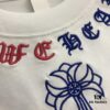 Chrome Hearts 2025 New Embroidered Graffiti Print Short Sleeve T-Shirt △ Original Fabric △ High Version △ Premium Quality Influencer & Celebrity Style △ 320g Garment Washed △ Horse Hoof Cross Embroidery and Graffiti Printing △ Fully Matchable and Stylish △ Complete Triple Label △ Unisex Design △ Must-Have for Everyone