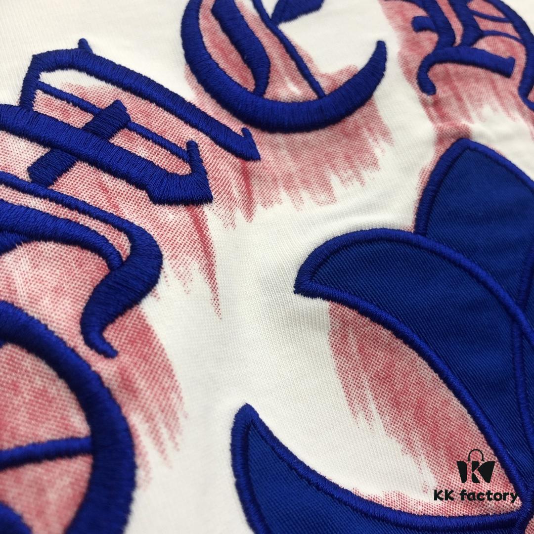 Chrome Hearts 2025 New Embroidered Graffiti Print Short Sleeve T-Shirt △ Original Fabric △ High Version △ Premium Quality Influencer & Celebrity Style △ 320g Garment Washed △ Horse Hoof Cross Embroidery and Graffiti Printing △ Fully Matchable and Stylish △ Complete Triple Label △ Unisex Design △ Must-Have for Everyone