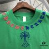 Chrome Hearts 2025 New Embroidered Graffiti Print Short Sleeve T-Shirt △ Original Fabric △ High Version △ Premium Quality Influencer & Celebrity Style △ 320g Garment Washed △ Horse Hoof Cross Embroidery and Graffiti Printing △ Fully Matchable and Stylish △ Complete Three Labels △ Unisex Design △ Must-Have Essential