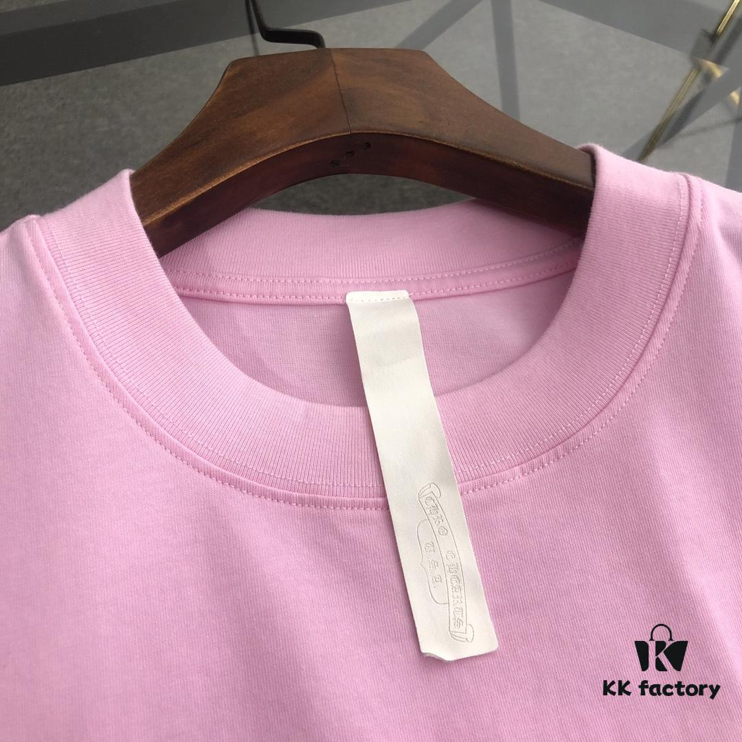 Chrome Hearts 2025 New Embroidered Graffiti Print Short Sleeve T-Shirt △ Original Fabric △ High Version △ Premium Quality Influencer and Celebrity Style △ 320g Garment Washed △ Horsehoof Cross Embroidery and Graffiti Printing △ Extremely Versatile and Stylish △ Complete Three Labels △ Unisex Must-Have Style