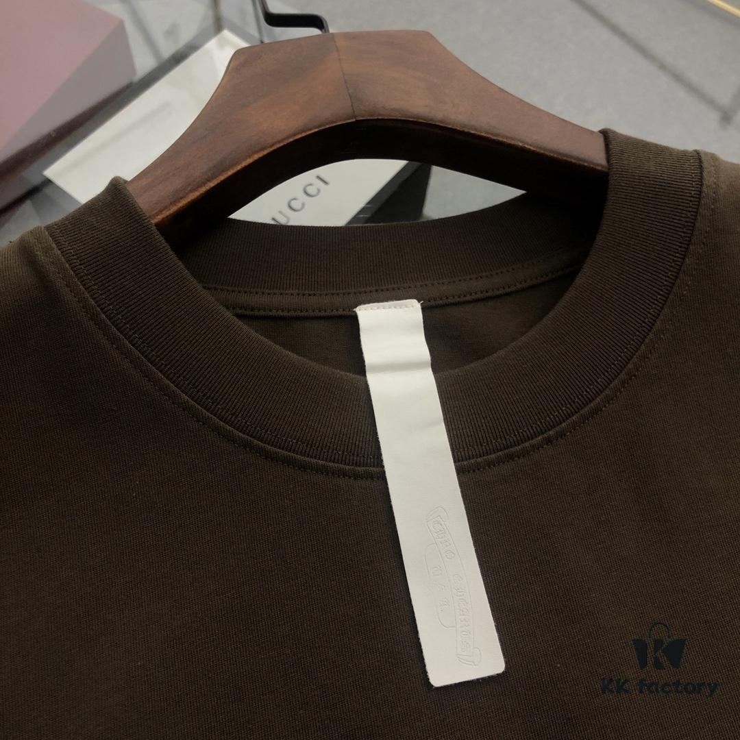 Chrome Hearts 2025 New Embroidered Graffiti Print Short Sleeve T-Shirt △ Original Fabric △ High Version △ Premium Quality Influencer and Celebrity Style △ 320g Garment Washed △ Horse Hoof Cross Embroidery and Graffiti Printing △ Extremely Versatile and Stylish △ Full Triple Label △ Unisex Essential