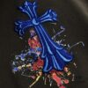 Chrome Hearts 2025 New Embroidered Graffiti Print Short Sleeve T-Shirt △ Original Fabric △ High Version △ Premium Quality Influencer and Celebrity Style △ 320g Garment Washed △ Horse Hoof Cross Embroidery and Graffiti Printing △ Extremely Versatile and Stylish △ Full Triple Label △ Unisex Essential