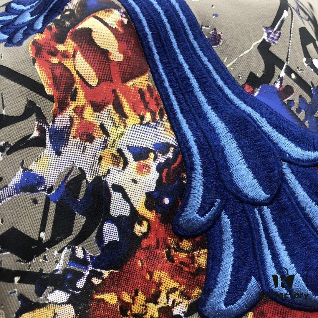 Chrome Hearts 2025 New Embroidered Graffiti Print Short Sleeve T-Shirt △ Original Fabric △ High Version △ High-Quality Celebrity and Influencer Style 320g Garment Washed Embroidered Horse Hoof Cross Graffiti Craft Horse Hoof Cross Print A Super Versatile and Stylish Short Sleeve Top Complete with Three Labels Unisex Essential for Everyone