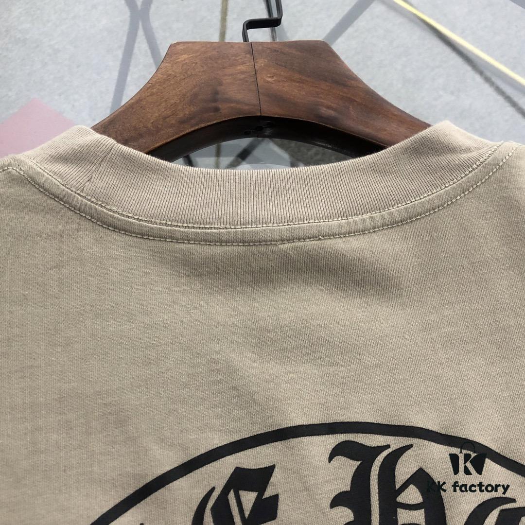 Chrome Hearts 2025 New Embroidered Graffiti Print Short Sleeve T-Shirt △ Original Fabric △ High Version △ High-Quality Celebrity and Influencer Style 320g Garment Washed Embroidered Horse Hoof Cross Graffiti Craft Horse Hoof Cross Print A Super Versatile and Stylish Short Sleeve Top Complete with Three Labels Unisex Essential for Everyone