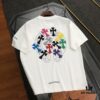 Chrome Hearts 2025 New Embroidered Graffiti Print Short Sleeve T-Shirt △ Original Fabric △ High Version △ Premium Quality Influencer and Celebrity Style 320g Garment-Washed Embroidered Horsehoof Cross Graffiti Craft Popular Unisex Tee Complete with Triple Labels Must-Have Fashion Staple