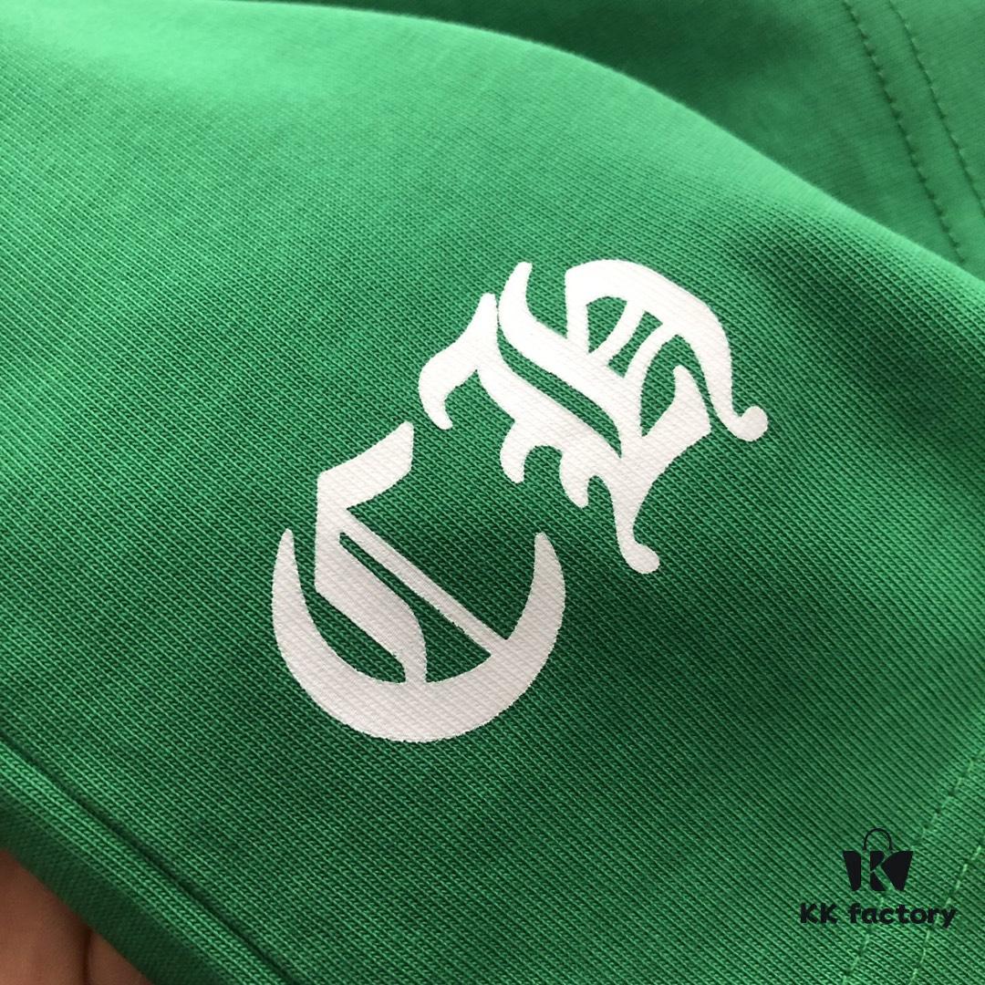 Chrome Hearts 2025 New Arrival Embroidered Graffiti Print Short Sleeve T-Shirt △ Original Fabric △ High Version △ Premium Quality Influencer & Celebrity Style 320g Garment Washed Embroidered Horse Hoof Cross Graffiti Design Extremely Versatile Stylish Unisex Tee Complete with Triple Tags Must-Have for Everyone