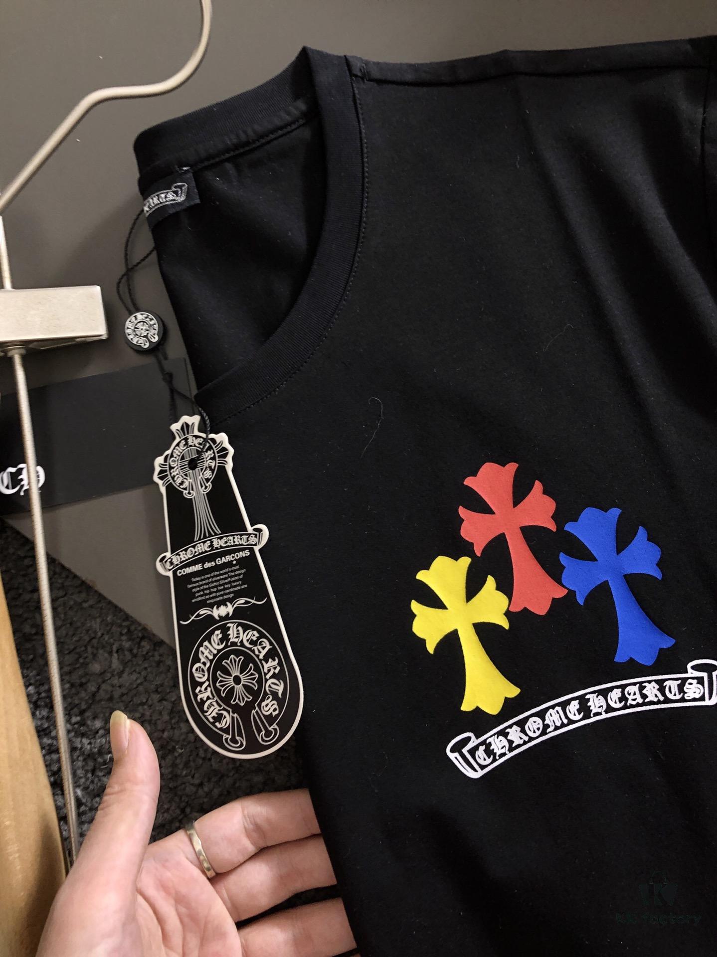 Chrome Hearts 2025 Latest Print Short Sleeve T-Shirt, High-Quality Cabinet Original Order, Top-Grade Craftsmanship with Imported Fabric