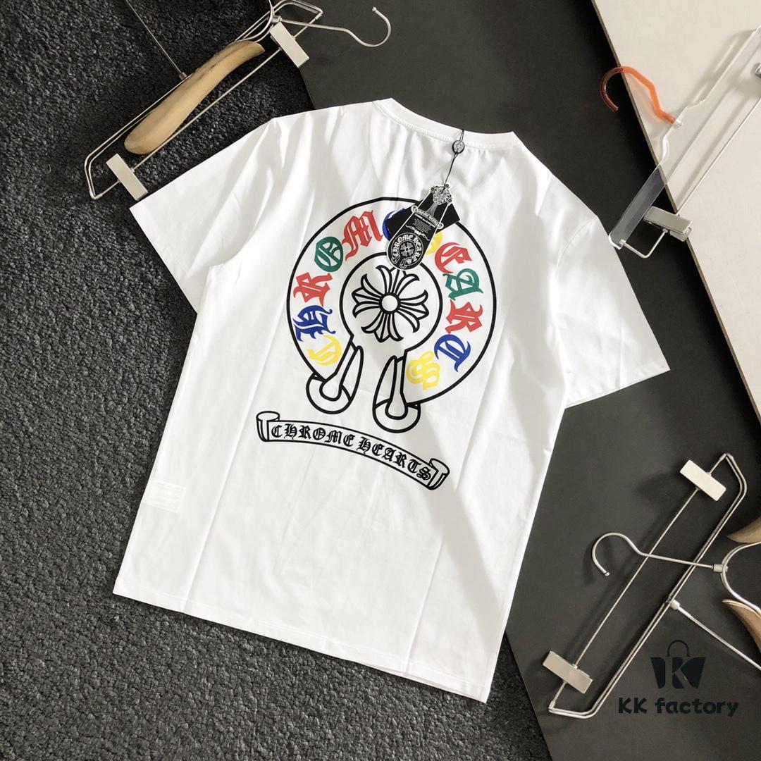 Chrome Hearts 2025 Latest Print Short-Sleeve T-Shirt, High-Quality Cabinet Original Order Tee, Premium Craftsmanship with Imported Fabric