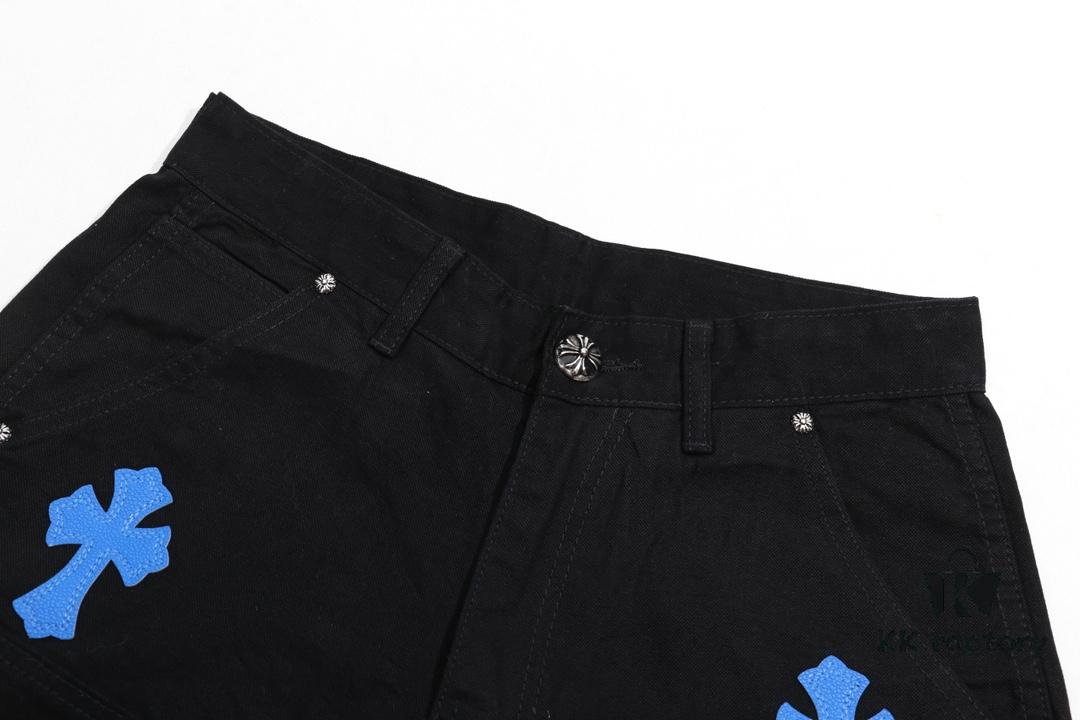 Chrome Hearts｜Chrome Hearts Top-tier Bull Denim F&F Exclusive 1of1 Carhartt Base Blue Patchwork Jeans