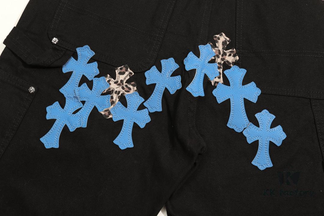 Chrome Hearts｜Chrome Hearts Top-tier Bull Denim F&F Exclusive 1of1 Carhartt Base Blue Patchwork Jeans