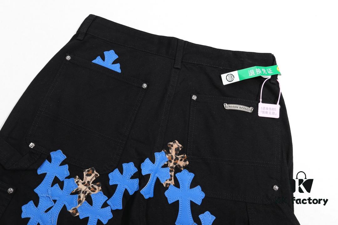 Chrome Hearts｜Chrome Hearts Top-tier Bull Denim F&F Exclusive 1of1 Carhartt Base Blue Patchwork Jeans