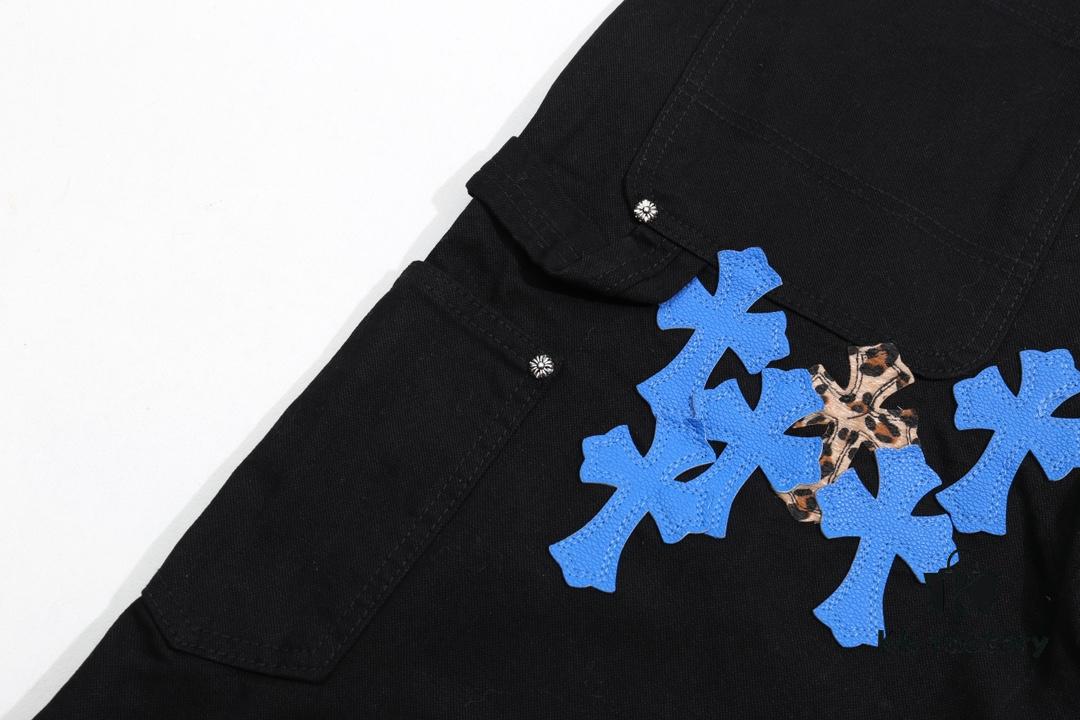 Chrome Hearts｜Chrome Hearts Top-tier Bull Denim F&F Exclusive 1of1 Carhartt Base Blue Patchwork Jeans