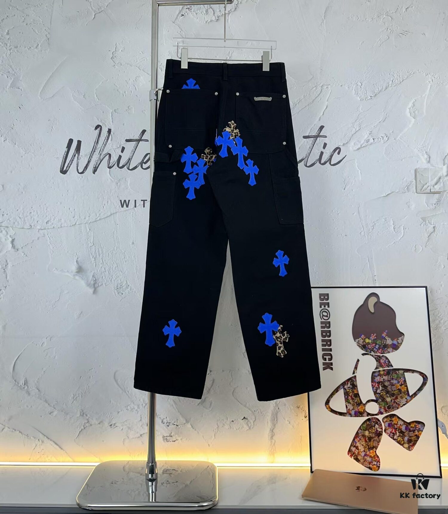 Chrome Hearts | Crocodile Heart Top-Quality Bull Denim F&F Exclusive 1of1 Carhartt Base Blue Patchwork Jeans
