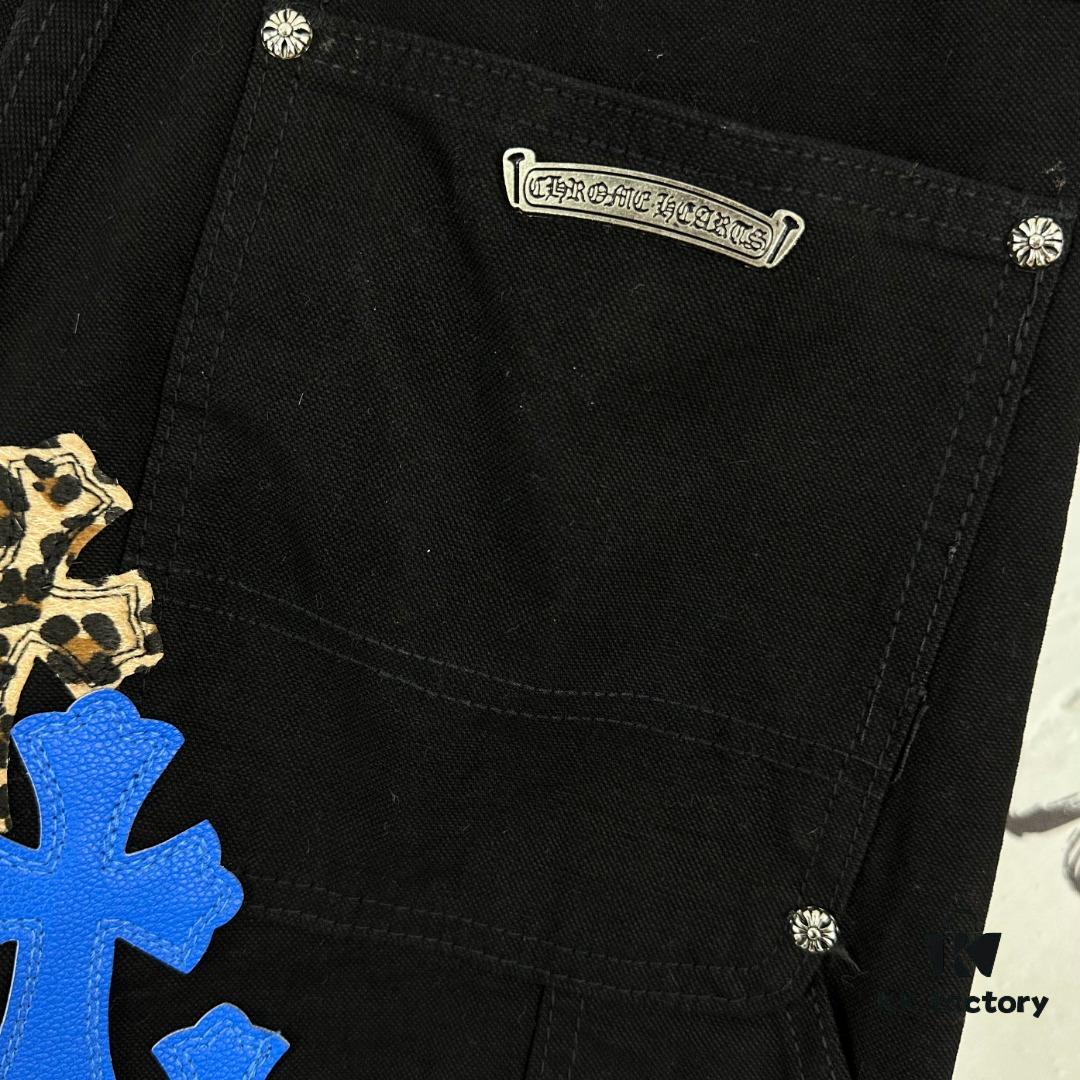 Chrome Hearts | Crocodile Heart Top-Quality Bull Denim F&F Exclusive 1of1 Carhartt Base Blue Patchwork Jeans