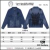 Chrome Hearts Couple's Heavy Washed Denim Jacket with Leather Back Panel and Full Logo Embellishment