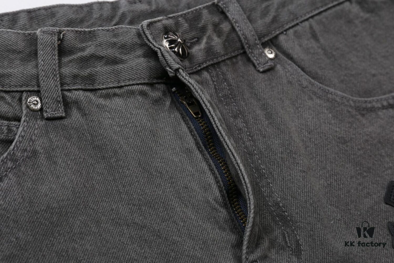 Chrome Hearts Official Exclusive Graffiti Painted Purple Bull Denim Jeans