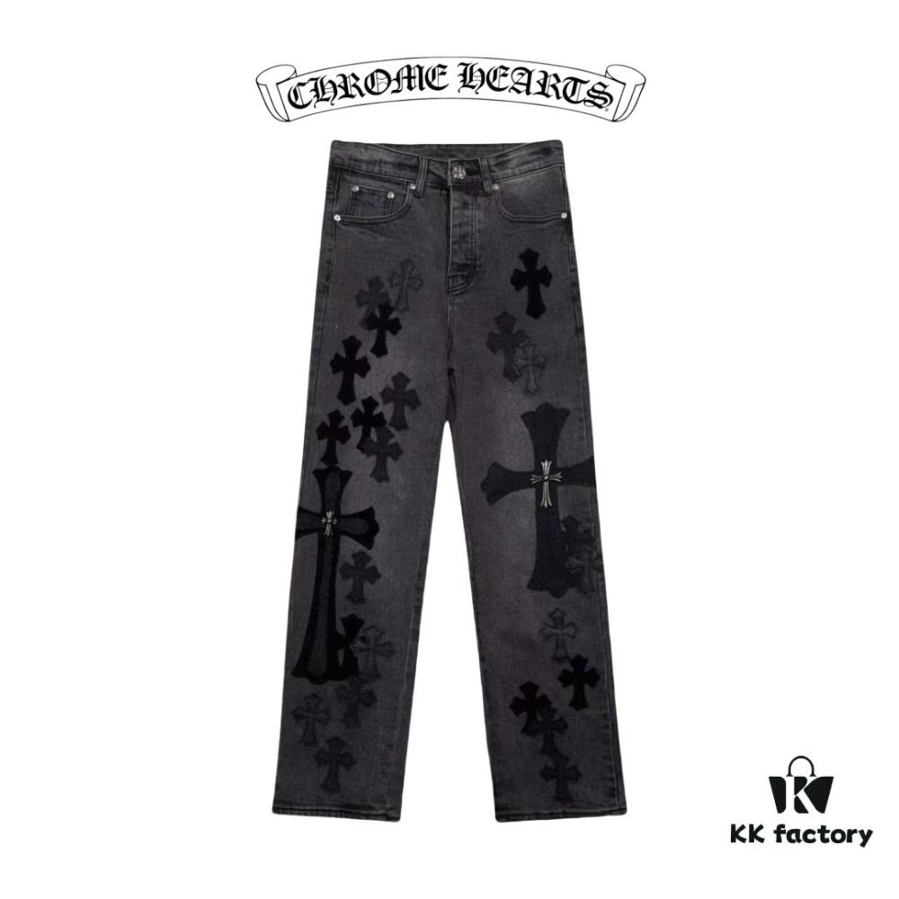Chrome Hearts & CH Metal Cross New Style Premium Bull Denim Jeans