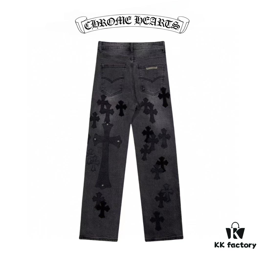 Chrome Hearts & CH Metal Cross New Style Premium Bull Denim Jeans