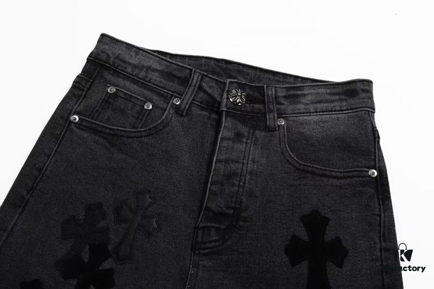 Chrome Hearts & CH Metal Cross New Style Premium Bull Denim Jeans