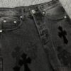 Chrome Hearts & CH Metal Cross New King Cow Denim Jeans