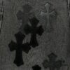 Chrome Hearts & CH Metal Cross New King Cow Denim Jeans