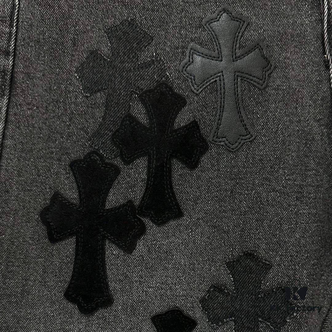 Chrome Hearts & CH Metal Cross New King Cow Denim Jeans