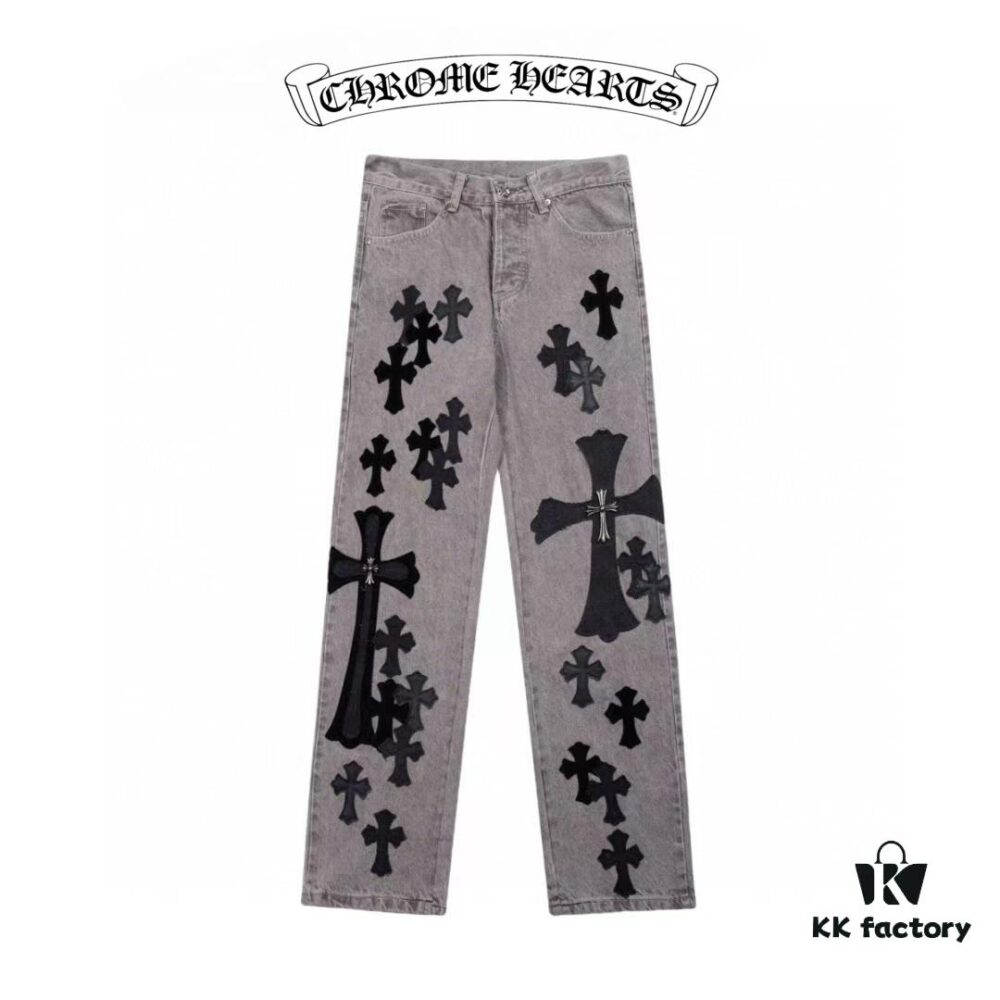 Chrome Hearts & CH Metal Cross New Style Premium Bull Denim Jeans