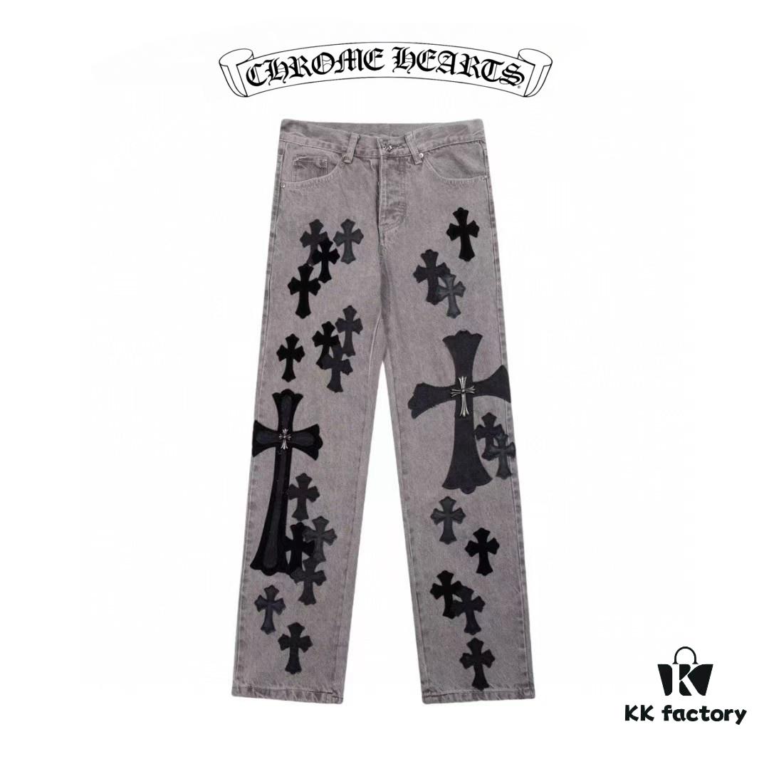 Chrome Hearts & CH Metal Cross New Style Premium Bull Denim Jeans