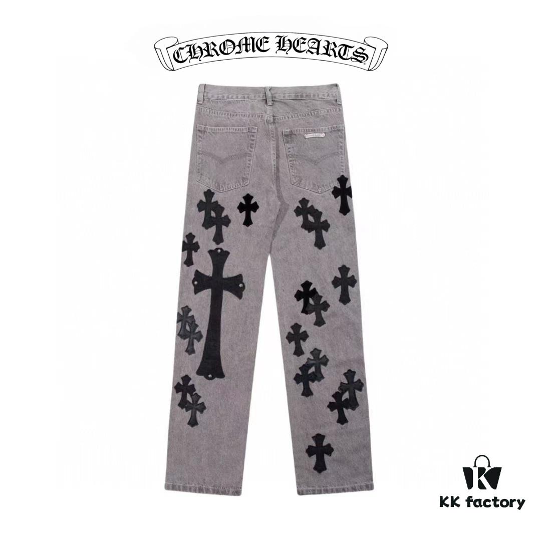 Chrome Hearts & CH Metal Cross New Style Premium Bull Denim Jeans