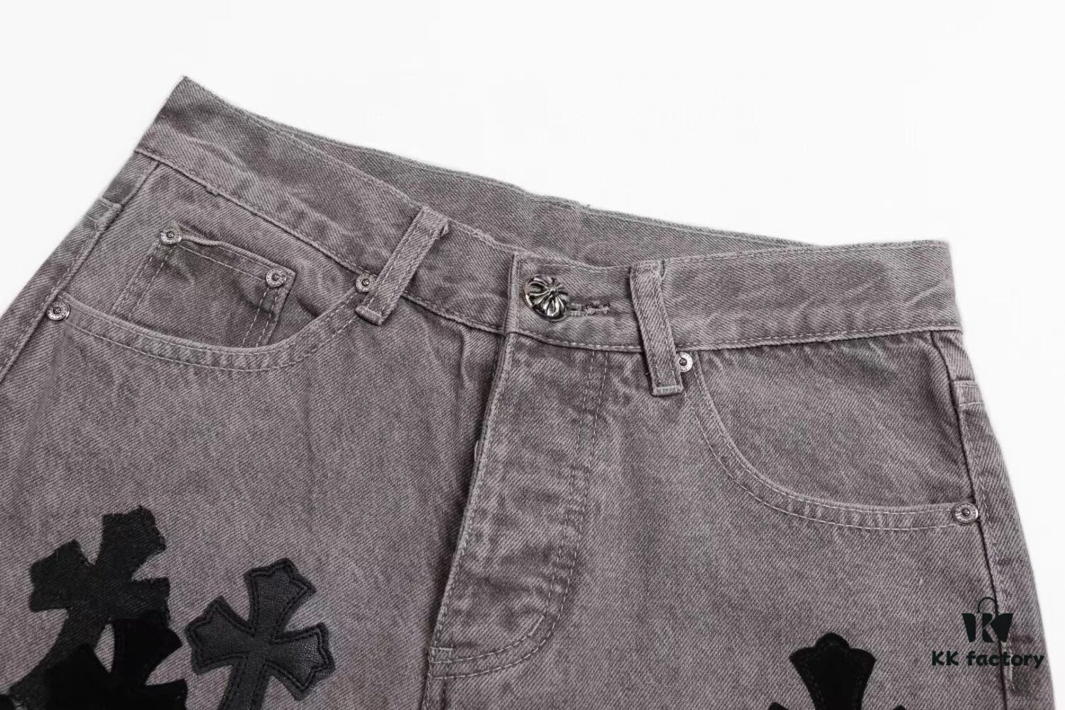 Chrome Hearts & CH Metal Cross New Style Premium Bull Denim Jeans