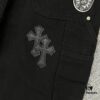 Chrome Hearts CH Cross Embellished Patchwork Leather Logging Jeans