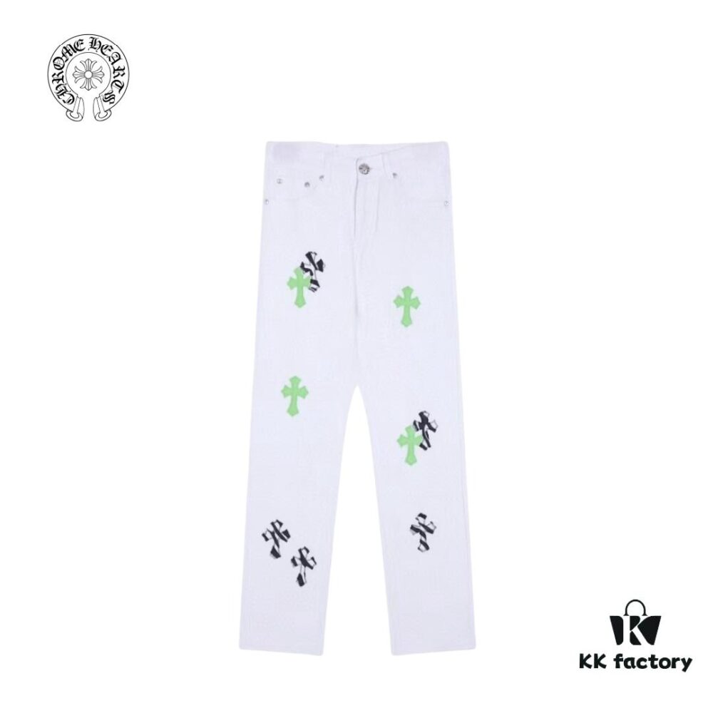 Chrome Hearts & Cult Heart 24SS London Limited Edition Green Horsehair Denim Jeans - Style #Y020