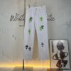 Chrome Hearts & Croce 24SS London Limited Horse Hair Green Denim Pants - #Y020