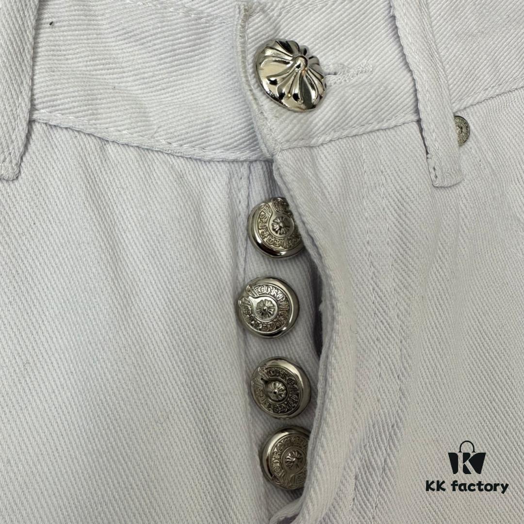 Chrome Hearts & Croce 24SS London Limited Horse Hair Green Denim Pants - #Y020