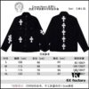 Chrome Hearts White Leather Cross Embroidered Black Denim Shirt Jacket