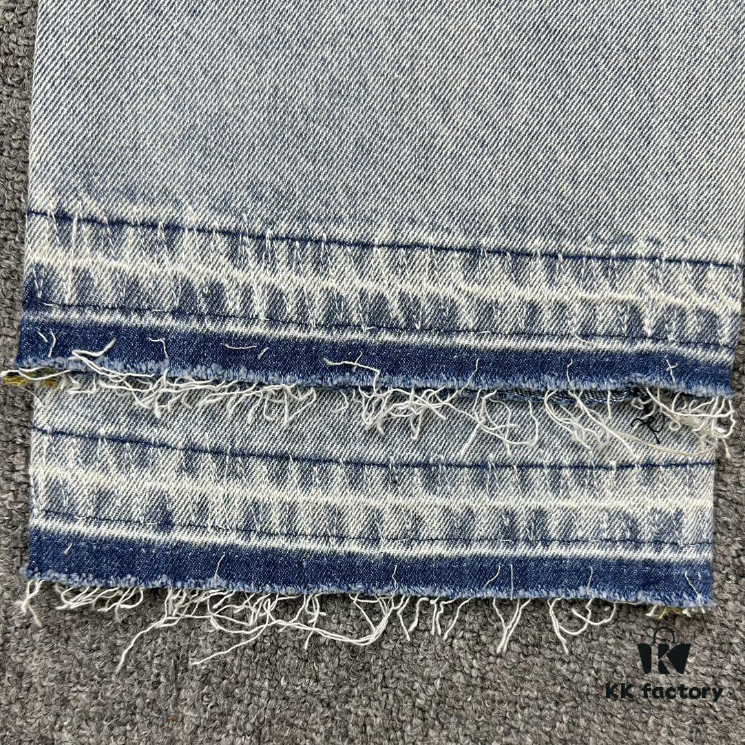 Chrome Heart Cross Patch Leather Jeans KL012