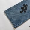 Chrome Hearts CH Kl005 Heavy Washed Destroyed Denim Jeans in Black