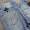 Chrome Hearts CH Kl005 Heavy Washed Destroyed Premium Denim Jeans in Black
