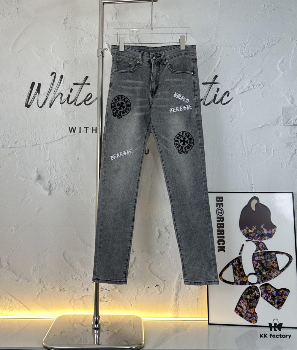 Chrome Hearts | Gray High-Street Slim Fit Denim Jeans