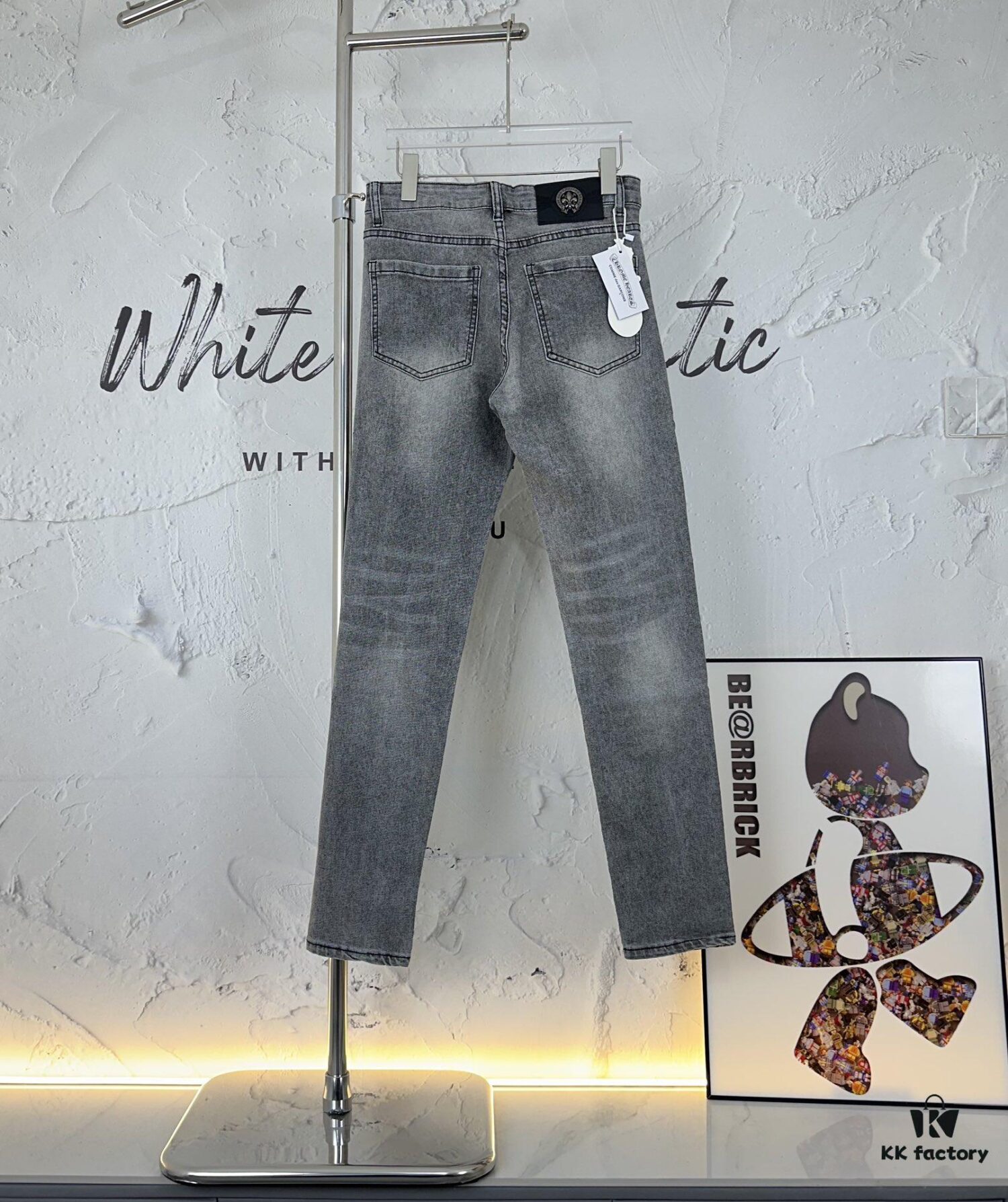 Chrome Hearts | Gray High-Street Slim Fit Denim Jeans