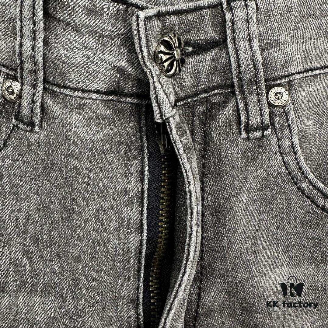 Chrome Hearts | Gray High-Street Slim Fit Denim Jeans