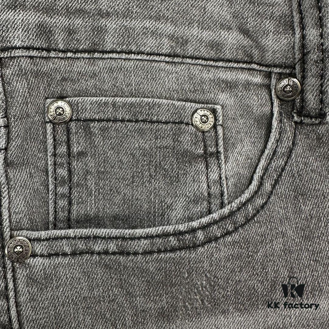 Chrome Hearts | Gray High-Street Slim Fit Denim Jeans