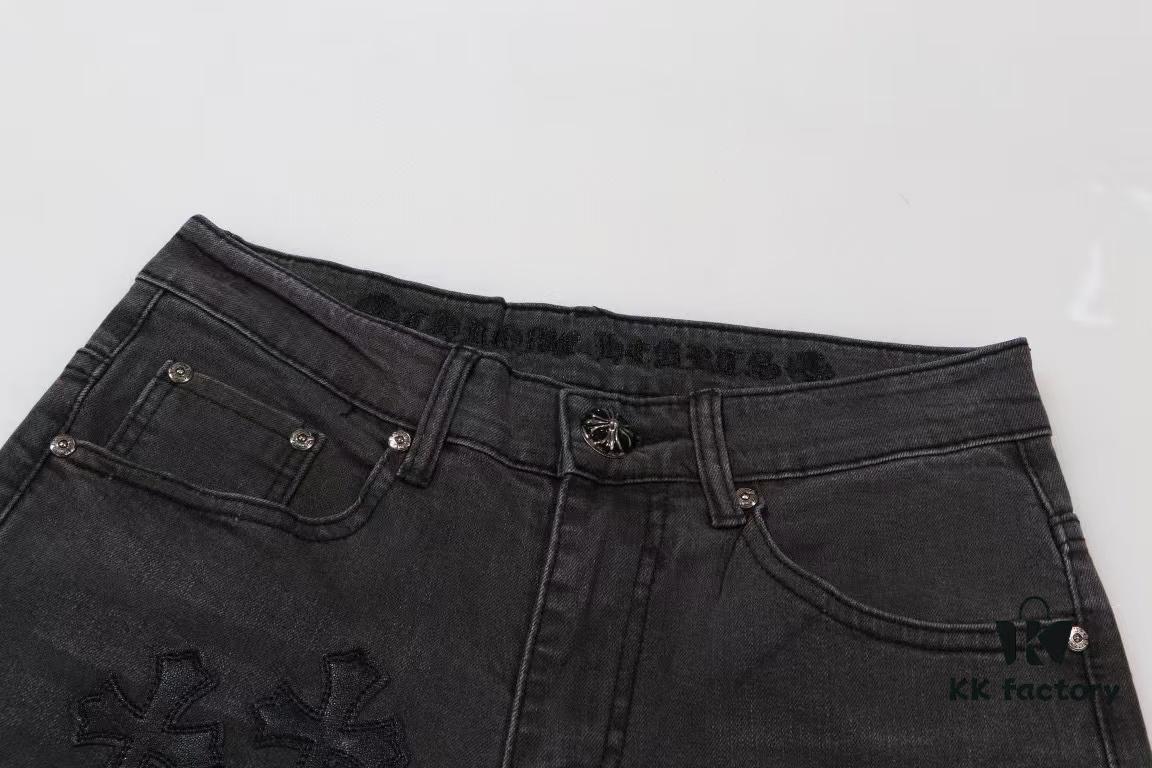 Chrome Hearts｜Chrome Hearts 24SS VIP Custom Black and White Patch Denim Pants